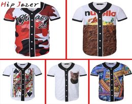 summer Hawaiian Tropical beach playing card 3D Print Men graffitiart jerseys hiphop baseball shirt tops Y2008243900758