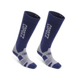 COPOZZ Winter Men Women Thermal Ski Socks Warm Merino Wool Snowboard Cycling Skiing Soccer Socks Thickened Calf Long Ski Socks