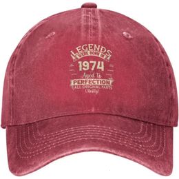Y2K Hiking Women 49th Birthday Gifts Ball for Mens Cute Baseball Hats Trendy Vintage 1974 Fashionable Cap 240521