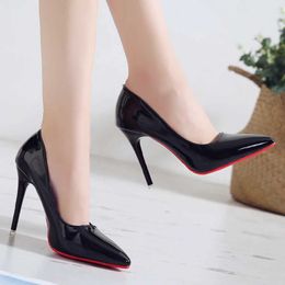 Dress Shoes Plus Size Womens Shoes Fashion Pointed Toe Platform High Heel Shoes Patent Leather Dress High Heel Shoes Womens Pump Mary Jane Shoes Red ShoesL2405