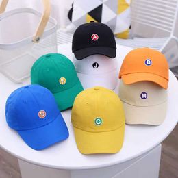 Caps Hats Baby Summer Adjustable Baseball Hat for Boys Cute Cotton Breathable Hip Hop Sun Embroidered Girl Outdoor Protective d240521