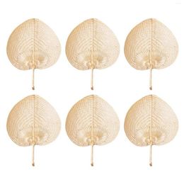 Decorative Figurines Natural Handmade Straw Fan Hand-Woven Palm Leaf Hand Woven Summer Cooling Mosquito Repellent Fans Farmhouse Decor