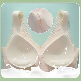 Sexy Seamless One Piece Top Women's Underwear No Steel Rings Comfortable Lace Sports Vest Sleeping Thin Ladies Bra with Cushion