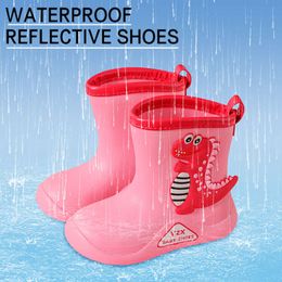 Comfortable Non-Slip Children Rainboots Lovely Cartoon Outdoor Baby Boy Girl Water Shoes Lightweight Kids Rain Boots L2405 L2405