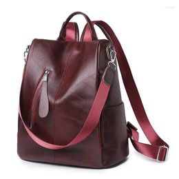 Backpack Women Large Capacity Purses High Quality Leather Female Vintage Bag School Bags Travel Bagpack Ladies Bookbag Rucksack