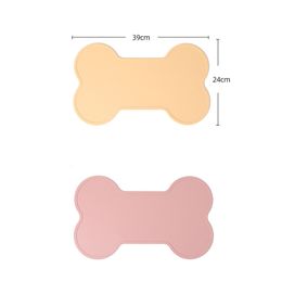 Waterproof Pet Mat For Dog Cat Solid Colour Silicone Pet Food Pad Pet Bowl Drinking Mat Dog Feeding Mat Placemat Easy Washing