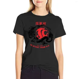 Women's Polos 1976 Jackie's Stunt Team ObscuraTee Original Logo T-Shirt Short Sleeve Tee T Shirts For Women Loose Fit