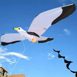 Kite Accessories 3D Colorful Seagull Kite Stunt Flying Kite Easy to Assemble Best Outdoor Childrens Sports Kit WX5.21
