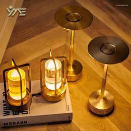 Table Lamps LED Crystal Lamp Rechargeable Touch Switch Night Light Bedroom Bedside Restaurant Room Decor Sleep Mood Camping
