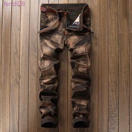 Fashion Vintage Men Denim Jeans Classics Slim Mens Designer Pants Clothing Plus Size 42 PWNB