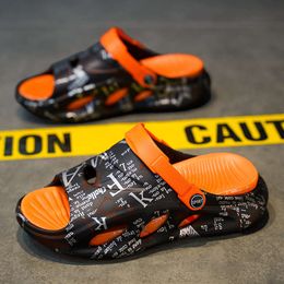 Graffiti Style Outdoor Slippers Women Men Indoor Fashion Slides Dual-use Summer Sandals