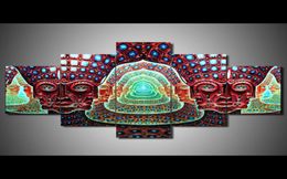 Living Room HD Printed Modular Canvas Poster 5 Panel Tool Alex Grey Graphical Framework Wall Art Painting Home Decor Pictures4246396