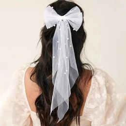 Bridal Veils Bow Veil For Bride Marriage Wedding Accessories Pearl Beaded Headpiece