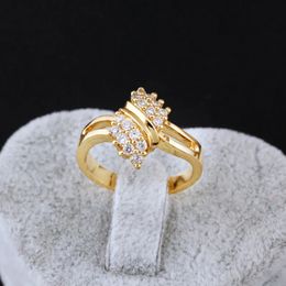 100 14K Gold Diamond Charm Lady Rings for Women Bohemia Engagement Irregular Aros Mujer Oreja 14 K Jewelry 240517