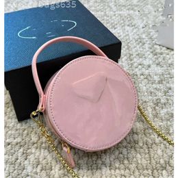 Round Pie Star Bag Makeup Stylish Women Shoulder Bags Shiny Patent Leather Diamond Cheque Hardware Metal Buckle Luxury Handbag Matelasse Chain Crossbody