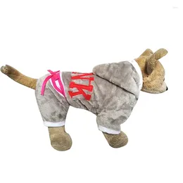 Dog Apparel Soft Pet Warm Clothes Puppy Jumpsuit Hooded Coat Fleece Sweater Drop