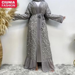 Ethnic Clothing Abayas For Women Embroidery Long SleevesTurkey Modesty Robe MuslimWoman Dress Dubai Women's Moroccan Caftan Woman