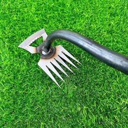 2 In 1 Loose Soil Grass Rooting Remover Ergonomic Handle Manual Weeding Removal Puller Lightweight V Fork Wild Vegetable Shovel