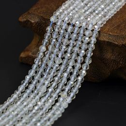 Loose Gemstones Natural White Topaz 2 3mm Round Facet Transparent Gemstone Beads Accessories For DIY Jewellery Necklace Bracelet Earring