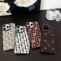 Luxury Designer Phone Case for iPhone Case 11 12 13 14 15 Pro Max Fashion Leather Shockproof Cover