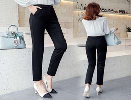 Casual Dresses elastic anti wrinkle professional suit for autumn women039s formal dress cigarette tube straight style pants5416816