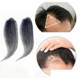 Human Chignons Toppers Small Natural Hairline Hair Temple Replacement Capillary Prothesis Invisible Alopecia Areata Hairpiece For Wo Dhunf