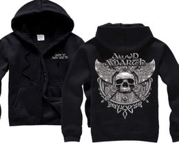 shell 21 Cotton designs zipper Amon hoodies Amarth jacket Rock sudadera punk heavy metal 3D Skull fleece Viking sweatshirt1308972