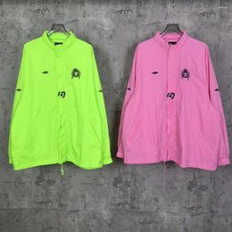Men's Jackets Fashion Soccer Co-Branding High Quality Windbreak Jacket Stand Collar Coat Zipper Fast Dry Coats Oversized