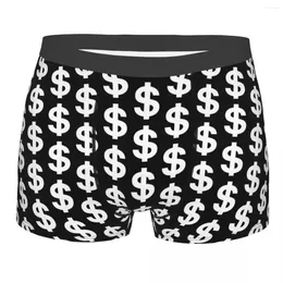 Underpants Male Cool American Money Dollar Logo Underwear Boxer Briefs Stretch Shorts Panties