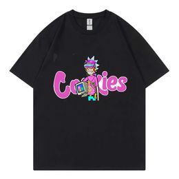 Fashion COOKIES Letter Print T-Shirt customizeds plain mens Breathable t shirts casual stylish sweat tees Mens t-shirt 240521