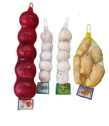 Storage Bags 100pcs Nylon Ginger Mesh Bag Dense Soft Hanging For Vegetable Corn Garlic Onion Potato Organizer Whole8048722