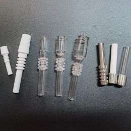 510 Threaded Quartz Titanium Ceramic Nail 10mm 14mm 18mm For NC Kit Replacement Tip Smoking Accessories Nectar Collector Kits Dab Straw LL