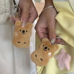 3PCS 1PCS Cute Plush Keychain Toy Stuffed Animal Squeak Koala Doll Toys Fluffy Backpack Bag Pendant Girl Gifts