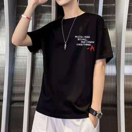 Designer's seasonal new American hot selling summer T-shirt for men's daily casual letter printed pure cotton top4TNC