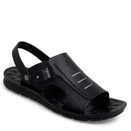 Leather Fashion Summer Non-slip Breathable Mens Casual Beach Sandals Driv 041