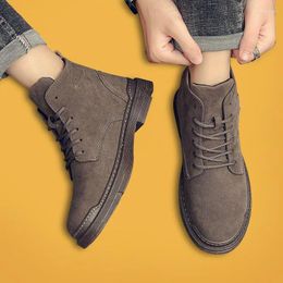 Outdoor Bags Spring And Autumn Men's Shoes Boots Casual Korean Style Trendy Student Sports High-top Breathable