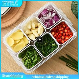 Storage Bottles Box Household Dividing Design Strong Sealing Refrigerator Multifunctional For Onion Ginger Garlic And Flower