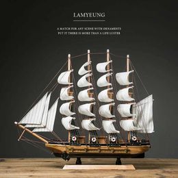 Model Set Lifelike Minimature Wooden Pirate Sailing Ship Model Marine Home Decoration Accessories Modern Arts Office Home Decor Souvenirs S2452196