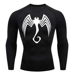 Compression Long Sleeve Shirt Mens Running T-shirt Rashgarda MMA Track suit Men Sports Top Summer Short sleeves Black Fitness 240521