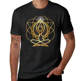 Men's Tank Tops Meditation Geometry Yoga Mandala T-Shirt Plus Size Kawaii Clothes Cotton