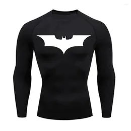 Men's T Shirts T-Shirt Long Sleeve Compression MMA Shirt Sun Protection Second Layer Quick Dry Fitness Top Sport Rashgarda Bodybuilding