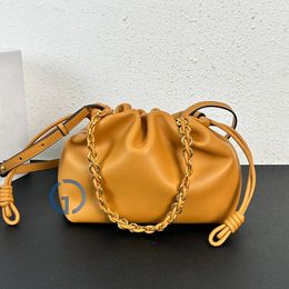 mirror quality designer bag flamenco purse clutch in Calfskin soft leather mini peach bloom shoulder crossbody women lady bag 23cm