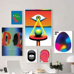 Trendy Abstract Wall Art Designer Psychedelic Surrealism Spiritual HD Canvas Poster Prints Living Room Bedroom Home Decoration
