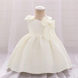 Girl Dresses Baby 1st Birthday Baptism Dress Infant Bow Summer Clothes Toddler Elegant Kids Princess Wedding Party For Girls Costumes