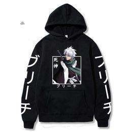 Erkek Hoodies Sweatshirts Hitsugaya Toushirou Bleach Haruku Japonya Anime Komik Karikatür Serin Erkekler Hoody Street Giyim Moda Büyük Boy G221008 EA