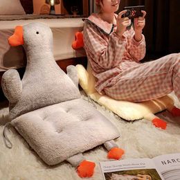 Plush Cushions Hot Cute Plush Goose Shaped Seat Cushion Soft Stuffed Animal Goose Throw Pillow Floor Mat Home Office Chair Cushion Winter