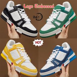 New Designer Trainers Sapatos casuais plataforma feminina plataforma baixa preto branco azul marinho laranja verde tour amarelo rosa marrom masculino tênis de moda