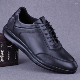 Casual Shoes Genuine Leather Men Leisure Cowhide Walking Luxury Original Formal Business Sneakers Ultra Light Moccasins Leathershoes