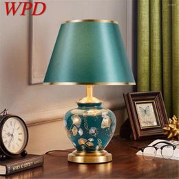 Table Lamps WPD Modern Green Ceramics Lamp LED Creative Dimming Desk Light Fashion Decor For Home Living Room Bedroom