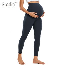 Women's 25" Butterluxe Maternity Leggings Over The Belly - Buttery Soft Workout Activewear Yoga Pregnancy Pants Sport L2405